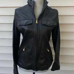Kenneth Cole Reaction Leather Scuba Jacket Small
